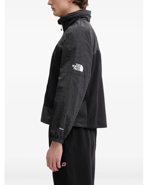 The North Face Black Check-Pattern Panelled Jacket