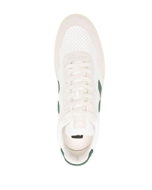 Veja White V-90 Low-Top Sneakers