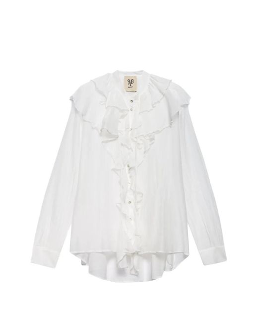 Aniye By White Carmen Ruffled Top