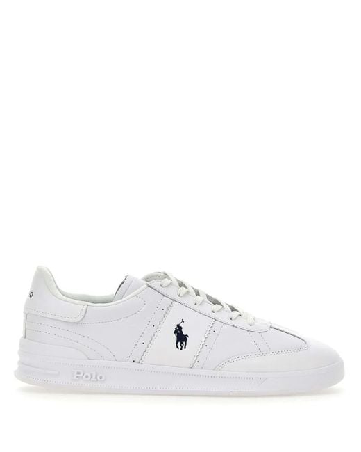 Polo Ralph Lauren White Heritage Aera Sneakers for men