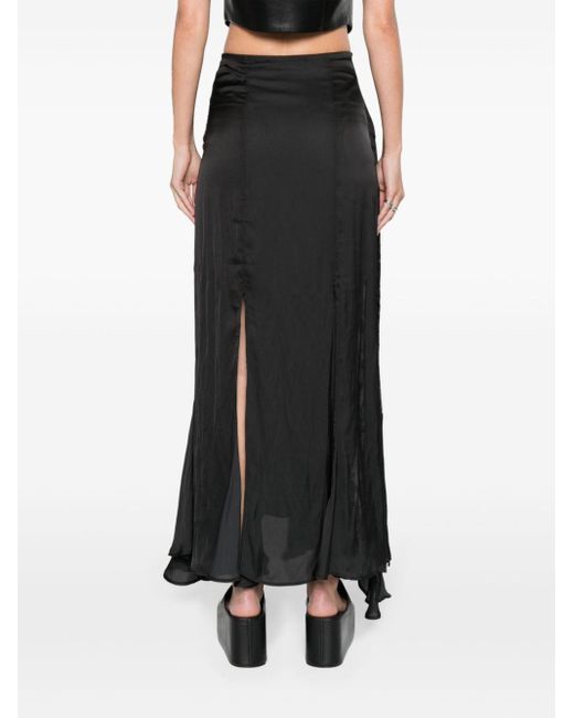 Falda larga con cintura alta Y. Project de color Black