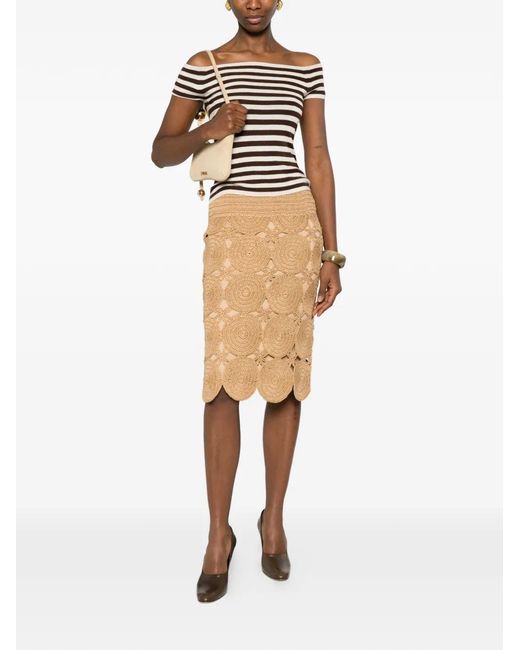 Bompard White Striped Top