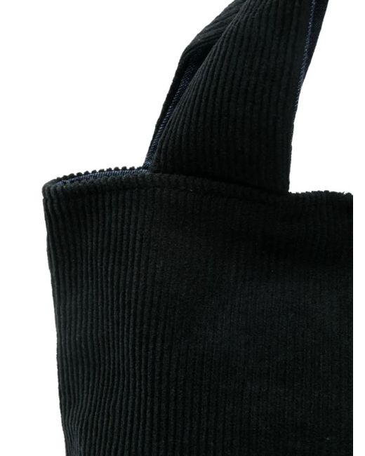 Whyci Ribfluwelen Shopper in het Black