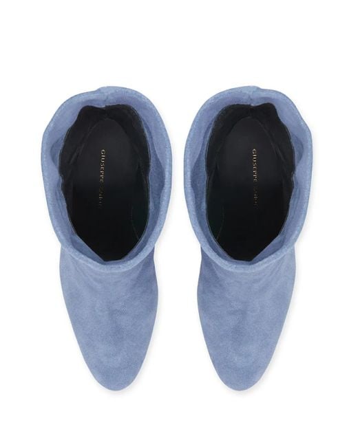 Giuseppe Zanotti Viviana 90 スエードブーツ Blue