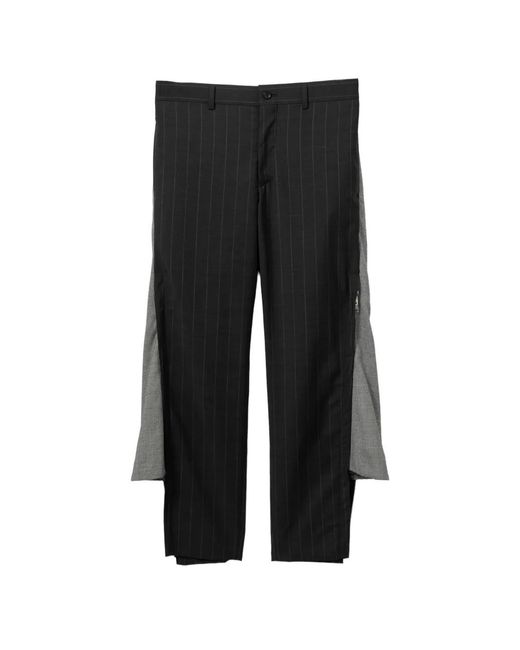 Comme des Garçons Black Pinstripe Trousers for men