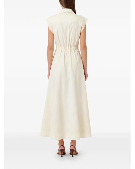 Nicholas White Buckle-Detail Shirt Midi Dress