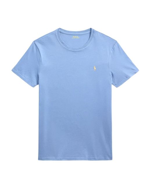 Polo Ralph Lauren Blue Embroidered Crew-Neck T-Shirt for men