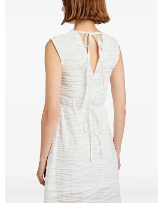 Proenza Schouler White Laura Textured Sleeveless Midi Dress