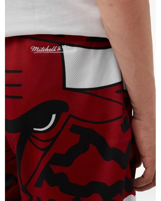 Mitchell & Ness Red Jumbotron 2.0 Nba Chicago Bulls Shorts for men
