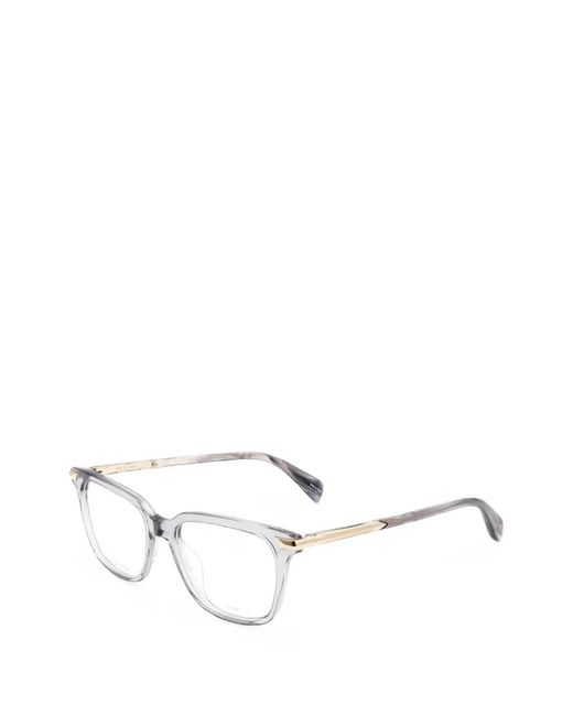 Rag & Bone Natural Rectangle-Frame Glasses