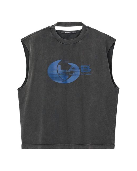 CAMPERLAB Black Graphic Tank Top