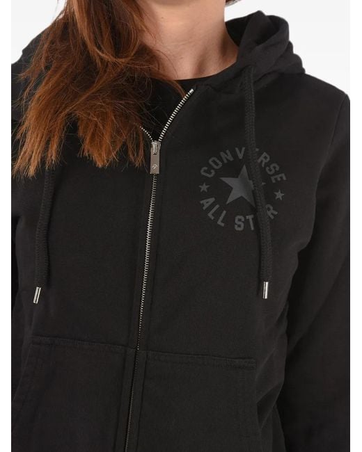 Sudadera Con Capucha Y Logo Converse de color Black