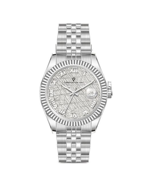 Christian Van Sant White Stellar 41Mm Watch for men