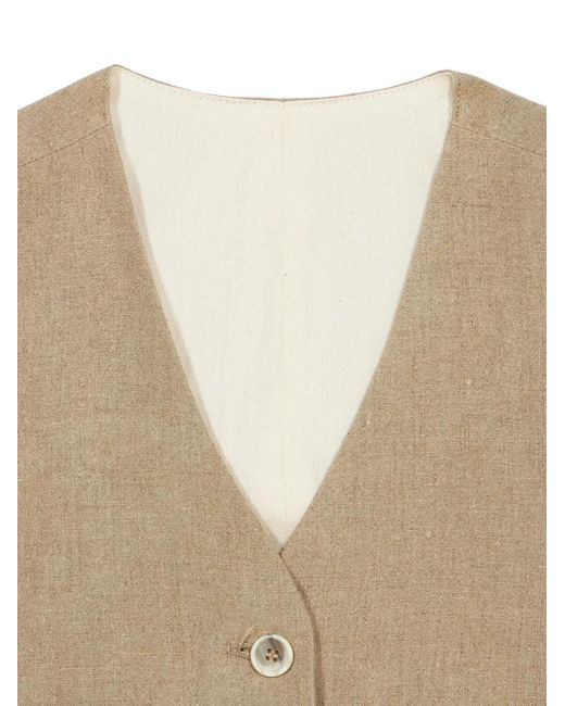 Fortela Natural Demi Button Welt-Pocket Waistcoat