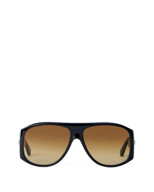 Chloé Black Square-Frame Logo-Hinge Sunglasses