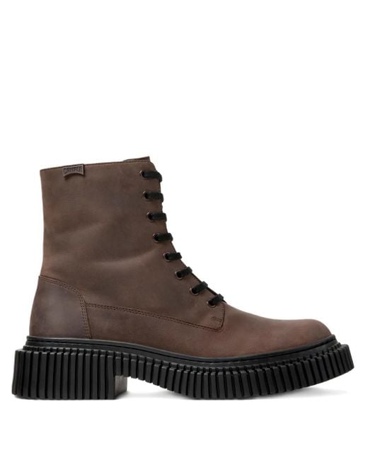 Camper Brown Pix Berlin Lace-Up Chunky-Sole Boots for men