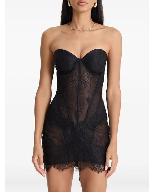 MOOS STUDIO Black Noir Spell Lace Mini Dress