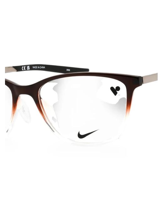 Nike White Rectangle-Frame Glasses