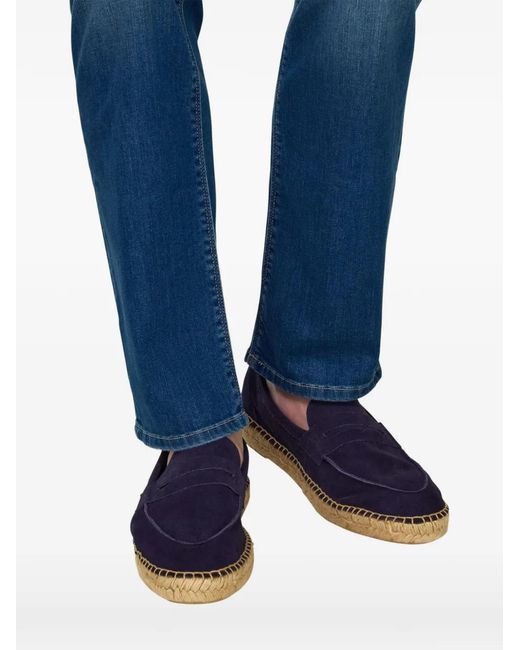 Boggi Blue Tellin Suede Leather Espadrilles for men