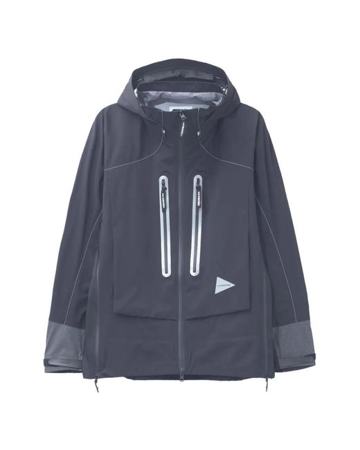 And Wander Blue Hooded Jacket for men