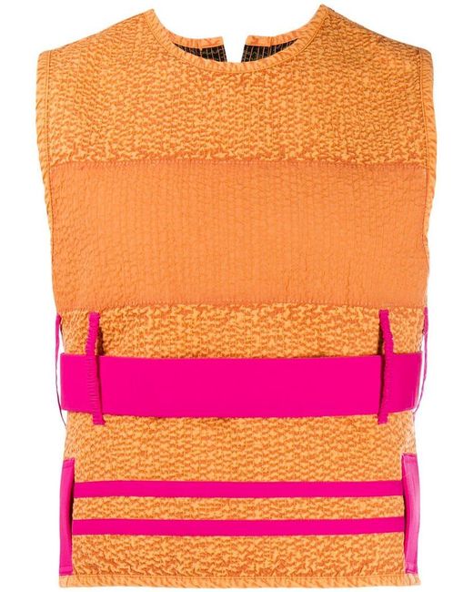 Craig Green Orange Two-tone Vest for men