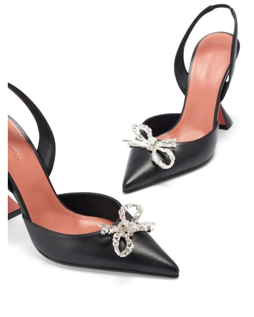 AMINA MUADDI Black 95Mmm Rosie Sling Pumps