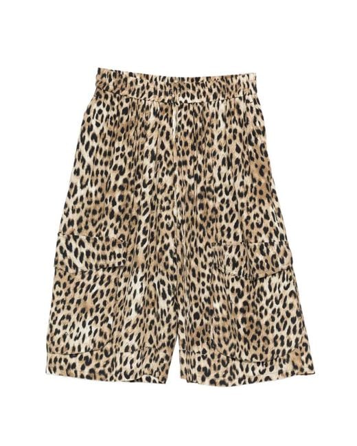 N°21 Natural Shorts Mit Leoparden-Print