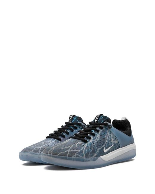 Nike Blue SB Nyjah 3 Premium "Trouble at Home" Sneakers