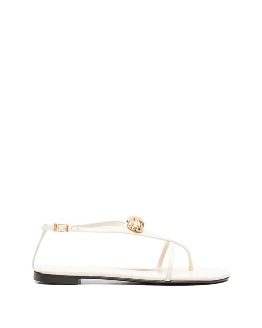 Giuseppe Zanotti White Flat Sandals