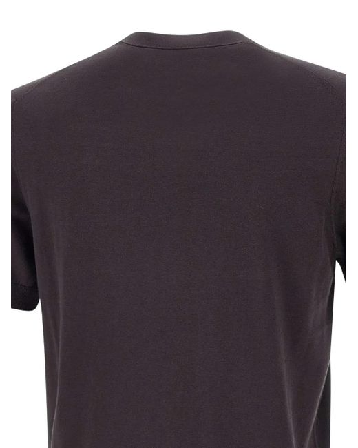 Camiseta de mezcla de seda Paolo Pecora de hombre de color Blue