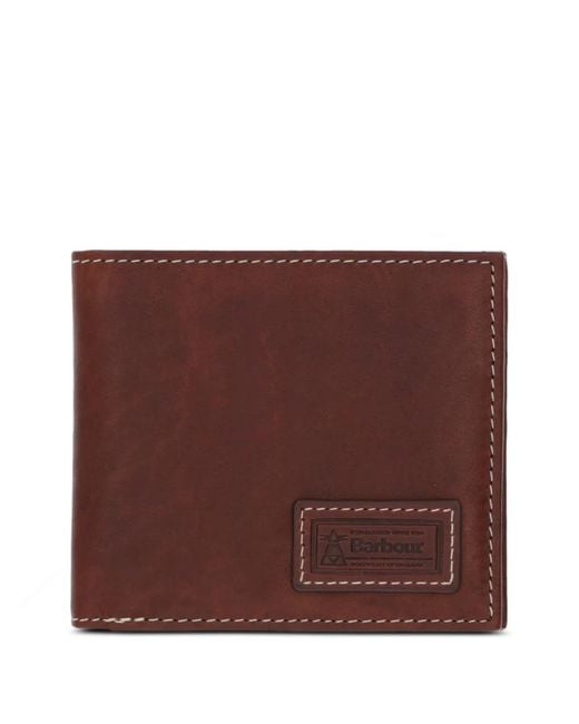 Barbour Brown Check Stitched Wallet for men