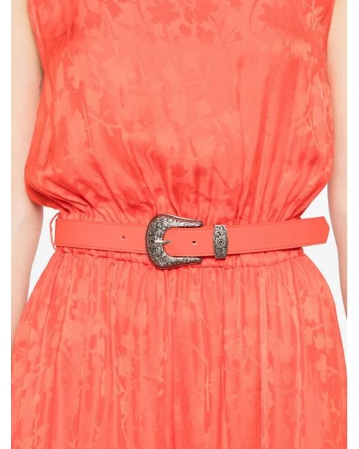 pinko orange dress Buy PINKO Orange Ambizioso Dress in Georgette For Women Online