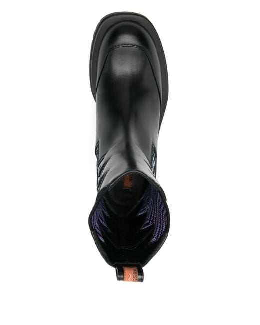 Missoni Black 50Mm Zigzag Chelsea Boots