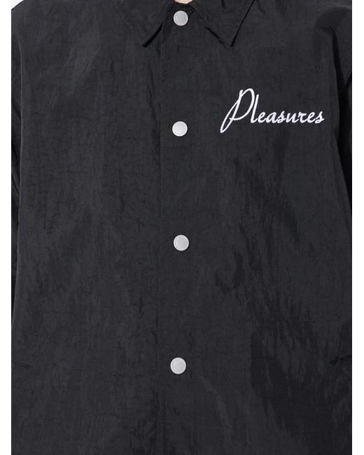 Pleasures Blue Gypsy Buttoned Shirt Jacket for men