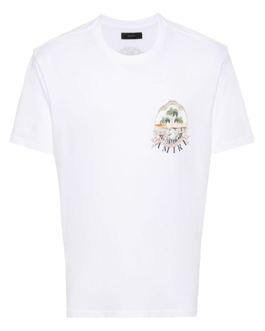 T-shirt Cherub con stampa di Amiri in White da Uomo