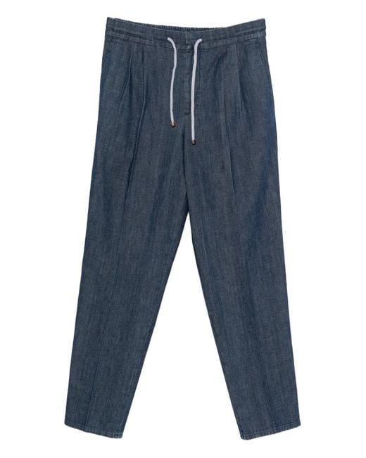 Brunello Cucinelli Blue Denim Pants for men