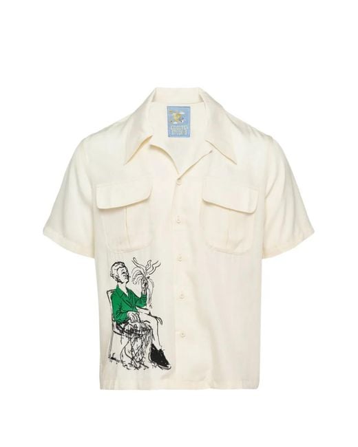 Kidsuper White Chemise Imprimée À Manches Courtes for men
