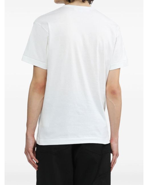 COMME DES GARÇONS PLAY Katoenen T-shirt Met Hart Logo in het White