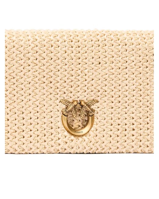 Pinko Natural Love Bag Click Soft Horizontal Mini Crossbody Clutch