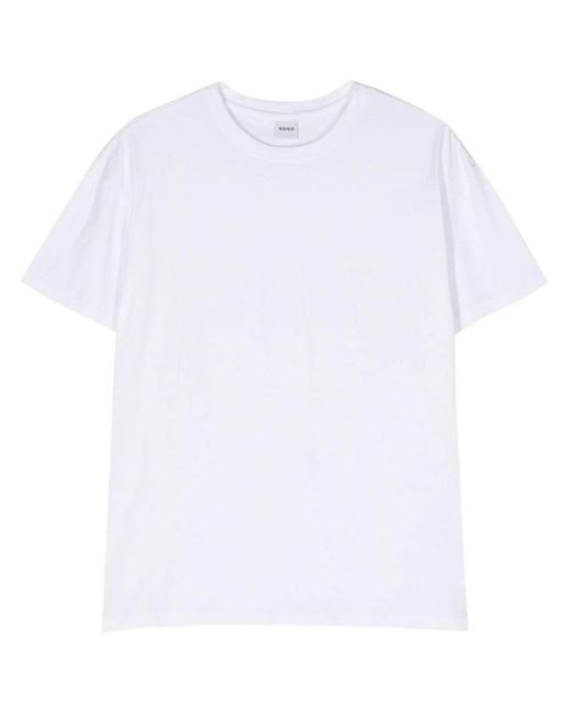 Aspesi Rubberised-logo cotton T-shirt in White für Herren