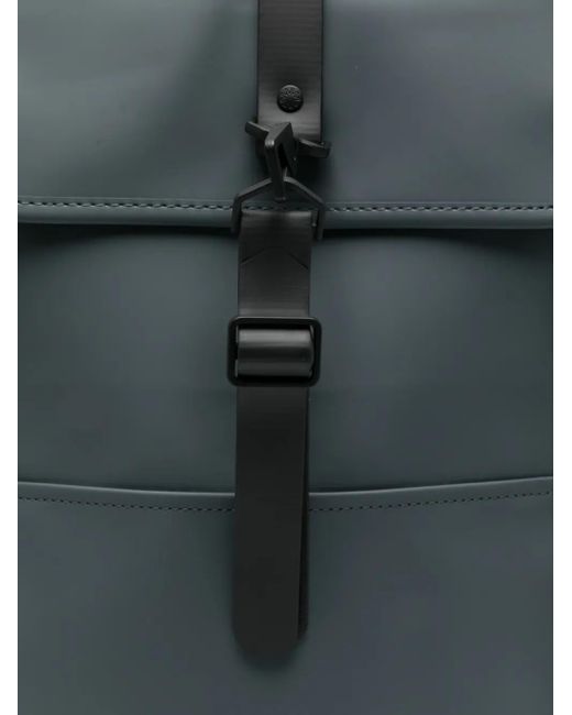 Rains Gray Rucksack Mit Schnallenriemen
