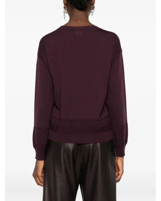 Eleventy Purple Pullover Mit Rundem Ausschnitt