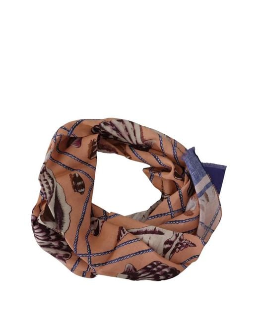 Dolce & Gabbana Brown Seashell Rope-Print Scarf for men