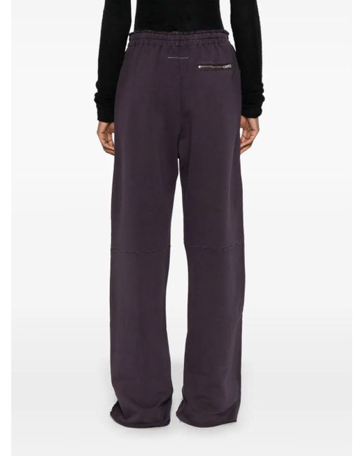 MM6 by Maison Margiela Purple Numbers-Motif Track Pants