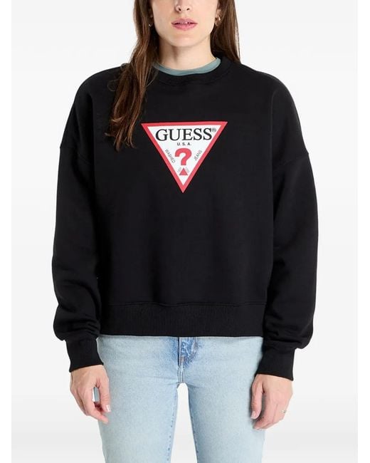 Guess Black Sweat À Logo Imprimé