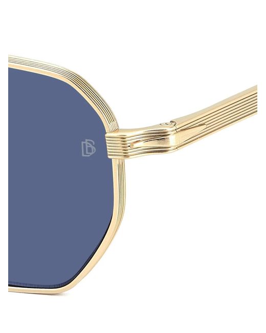 David Beckham Blue Geometric-Frame Sunglasses
