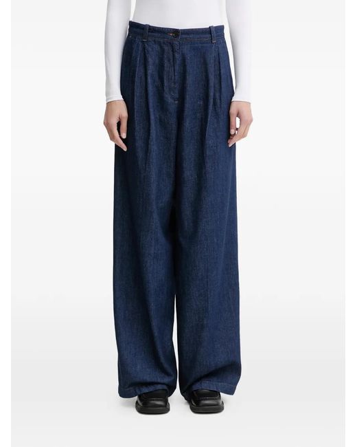 A.P.C. Blue Ginny Pleated Jeans