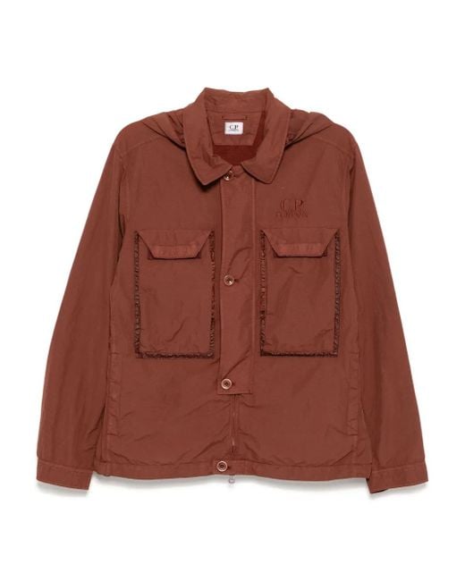 C P Company Hemdjacke Mit Flacher Linse in Brown für Herren