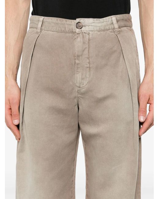 WOOD WOOD Natural Fraser Faded Wide-Leg Trousers for men
