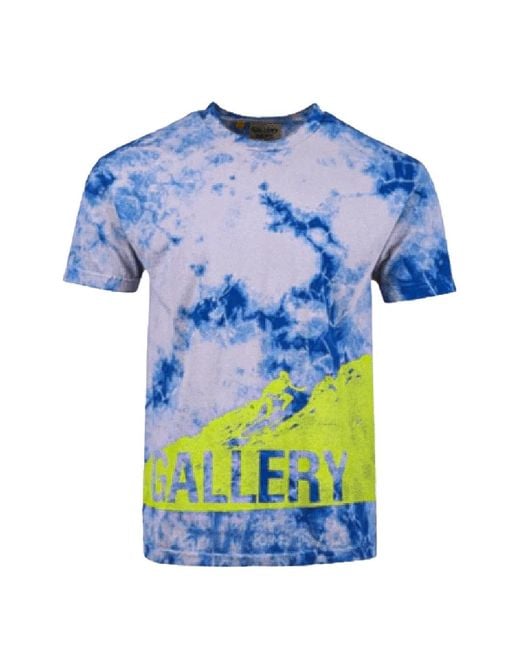 GALLERY DEPT. Blue Tie-Dye Logo-Print T-Shirt